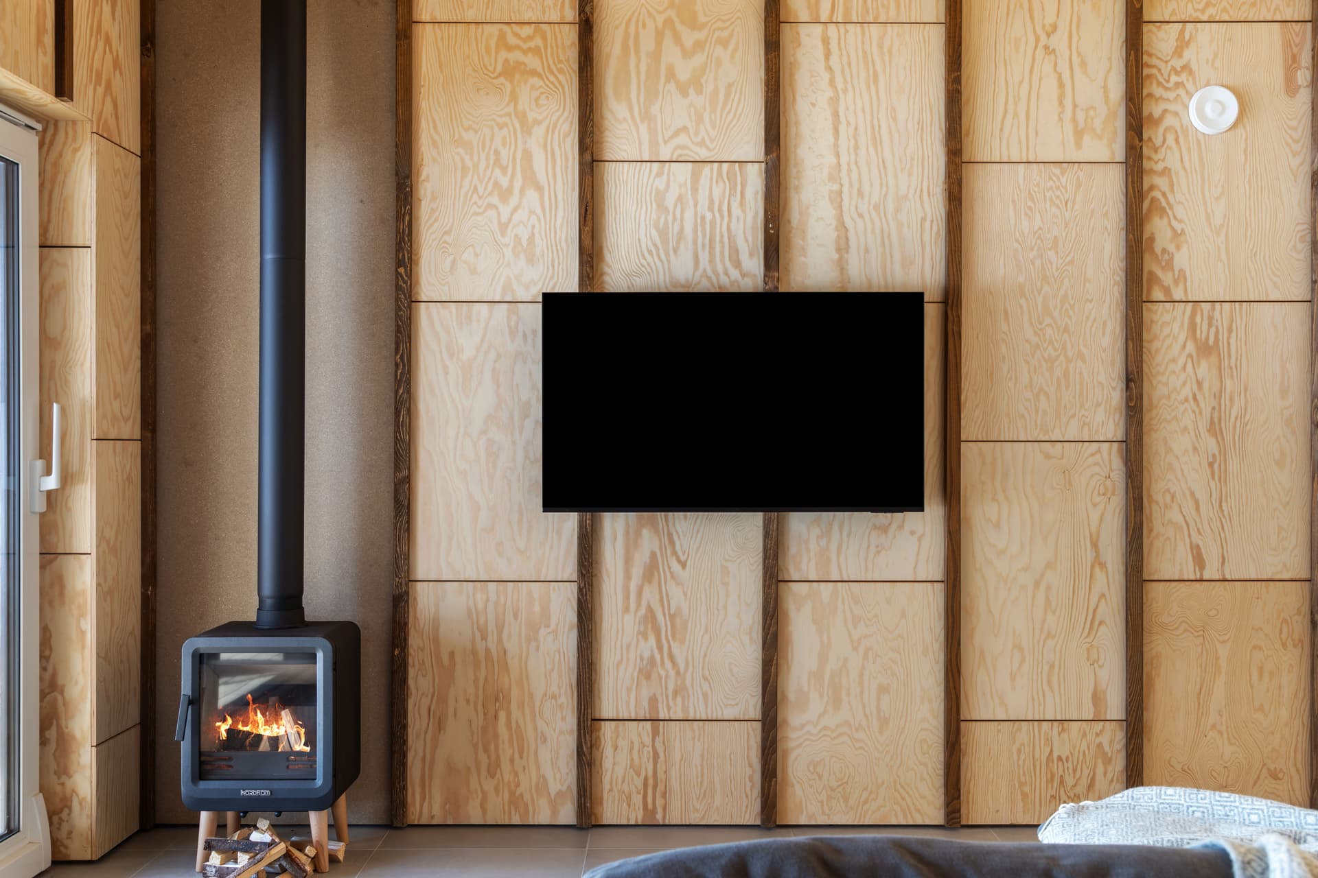 TV and wood stove