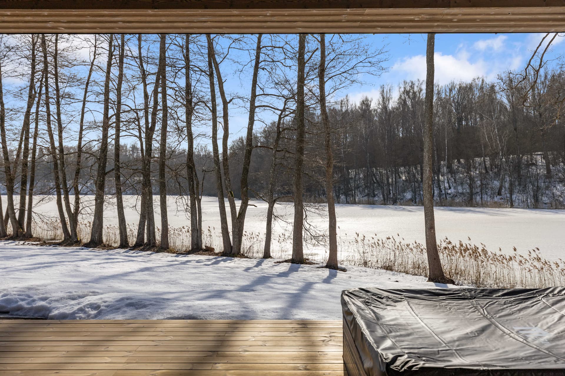 Panoramic lake view from terrace